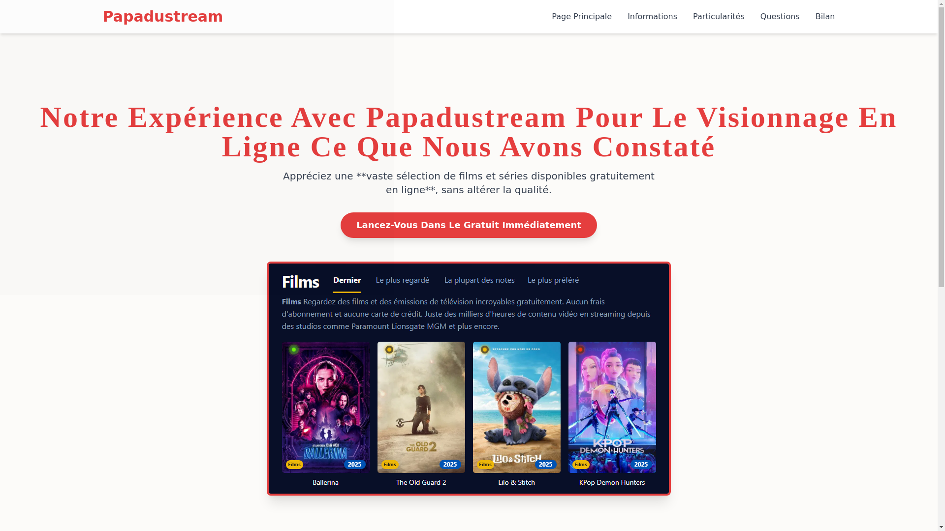 website screenshot of https://papadustream-mqj5.pages.dev/