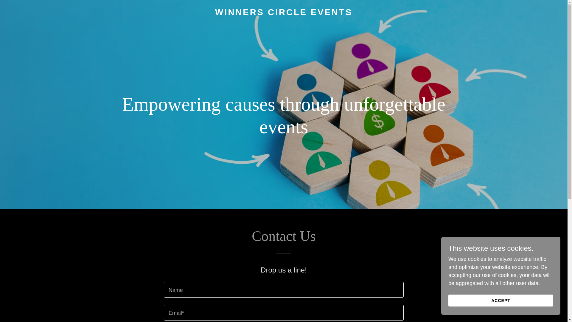website screenshot of https://winnerscircle-events.com/