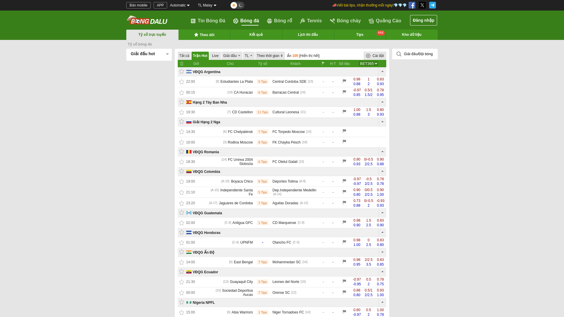 website screenshot of https://live.bongdalu811.com