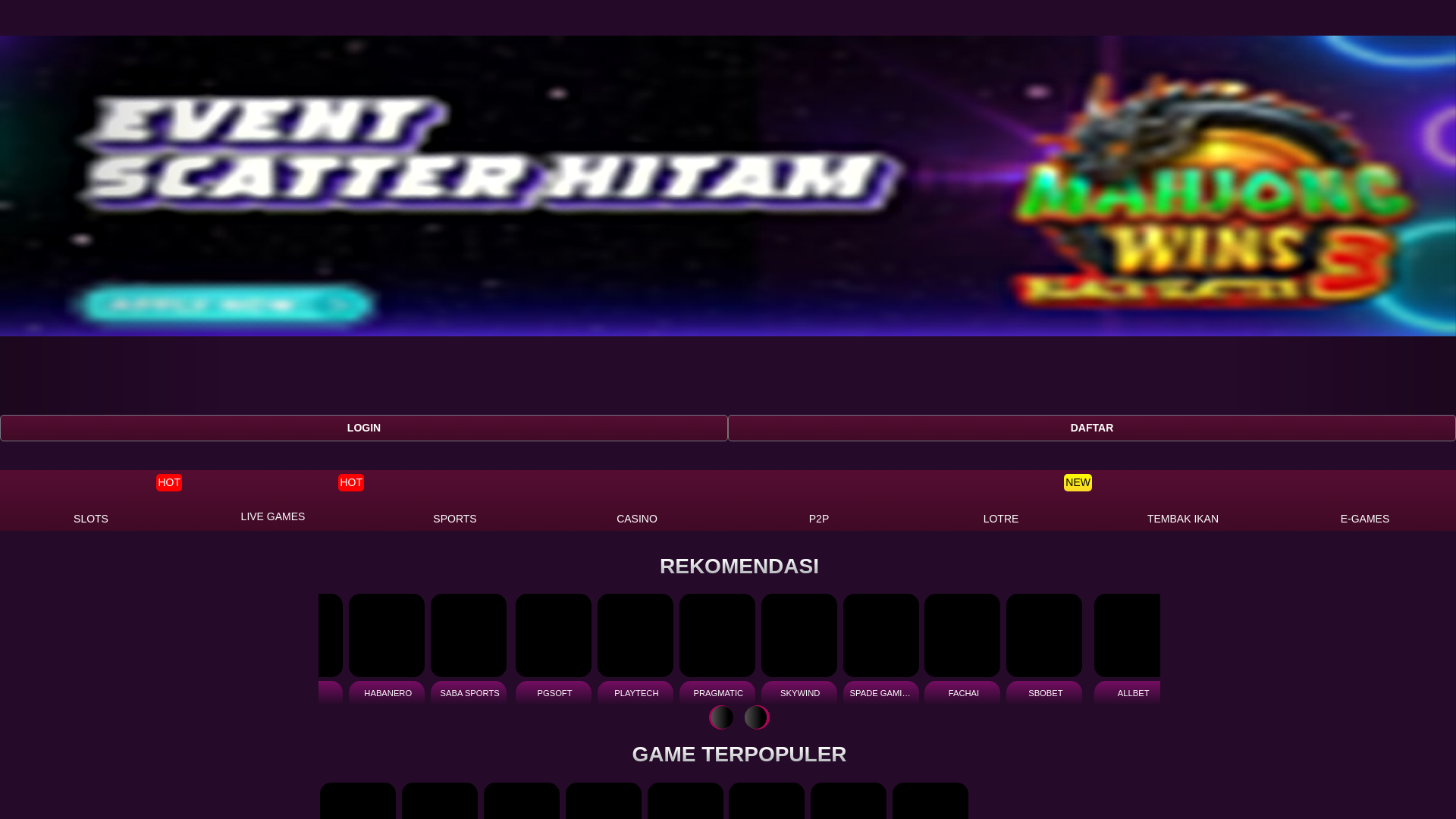 website screenshot of https://rajapanda138.shop/