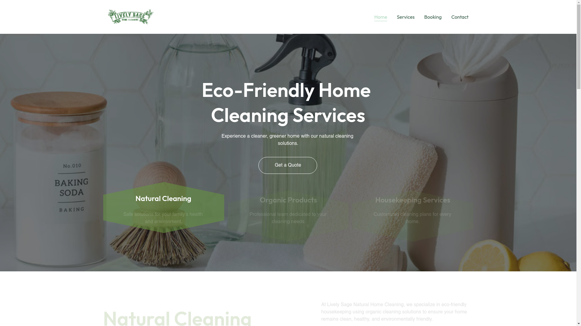 website screenshot of https://livelysagecleaning.com/