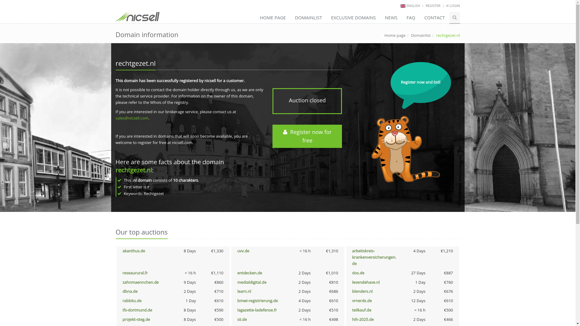 website screenshot of https://rechtgezet.nl/