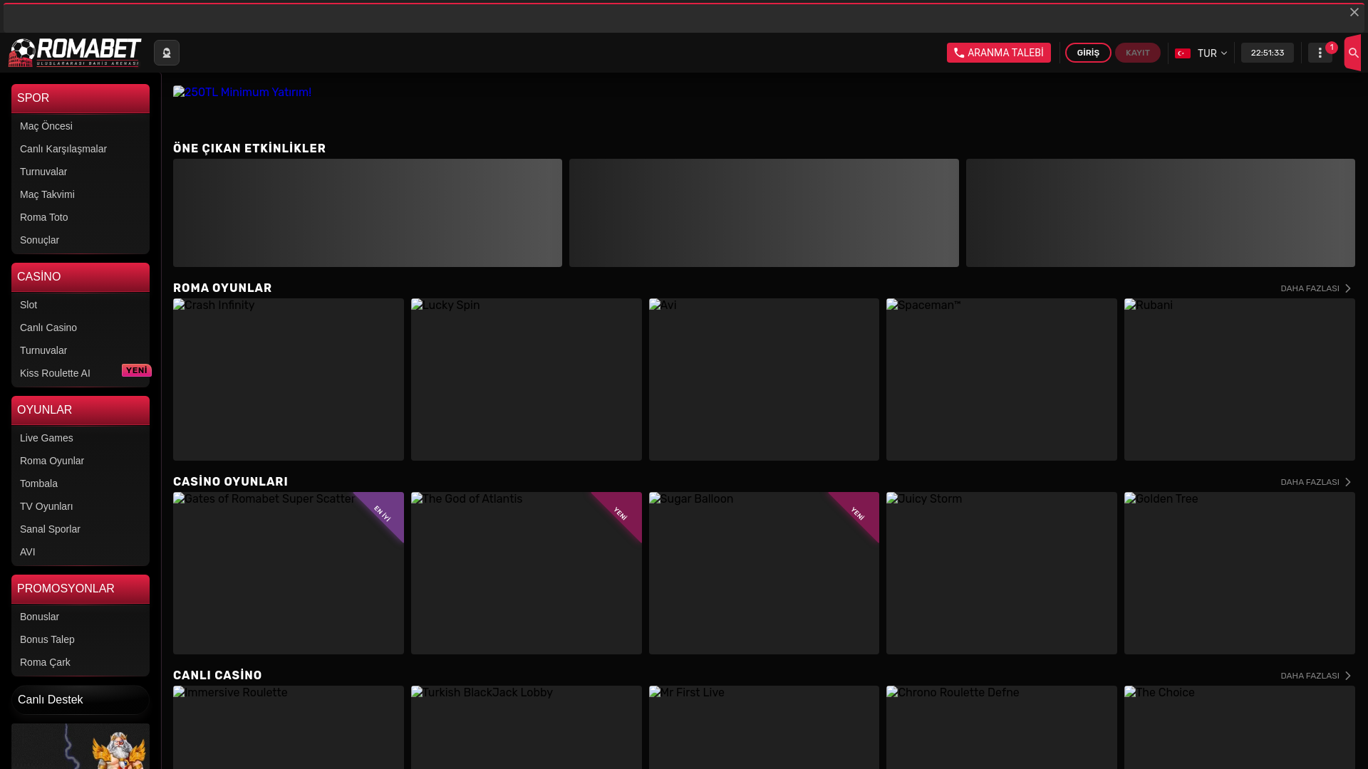 website screenshot of https://romabett1149.com