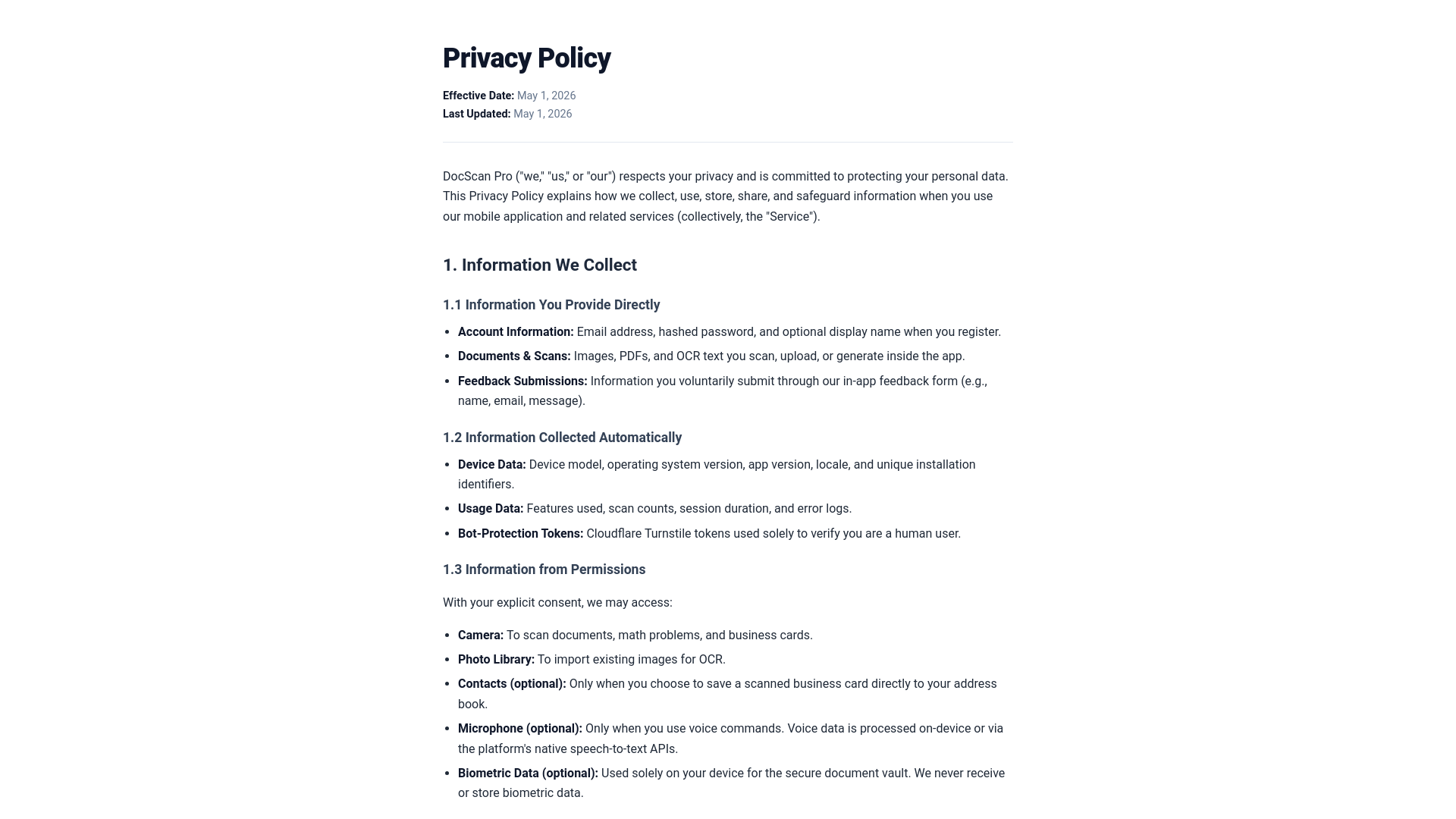 website screenshot of https://docscanpro.app/