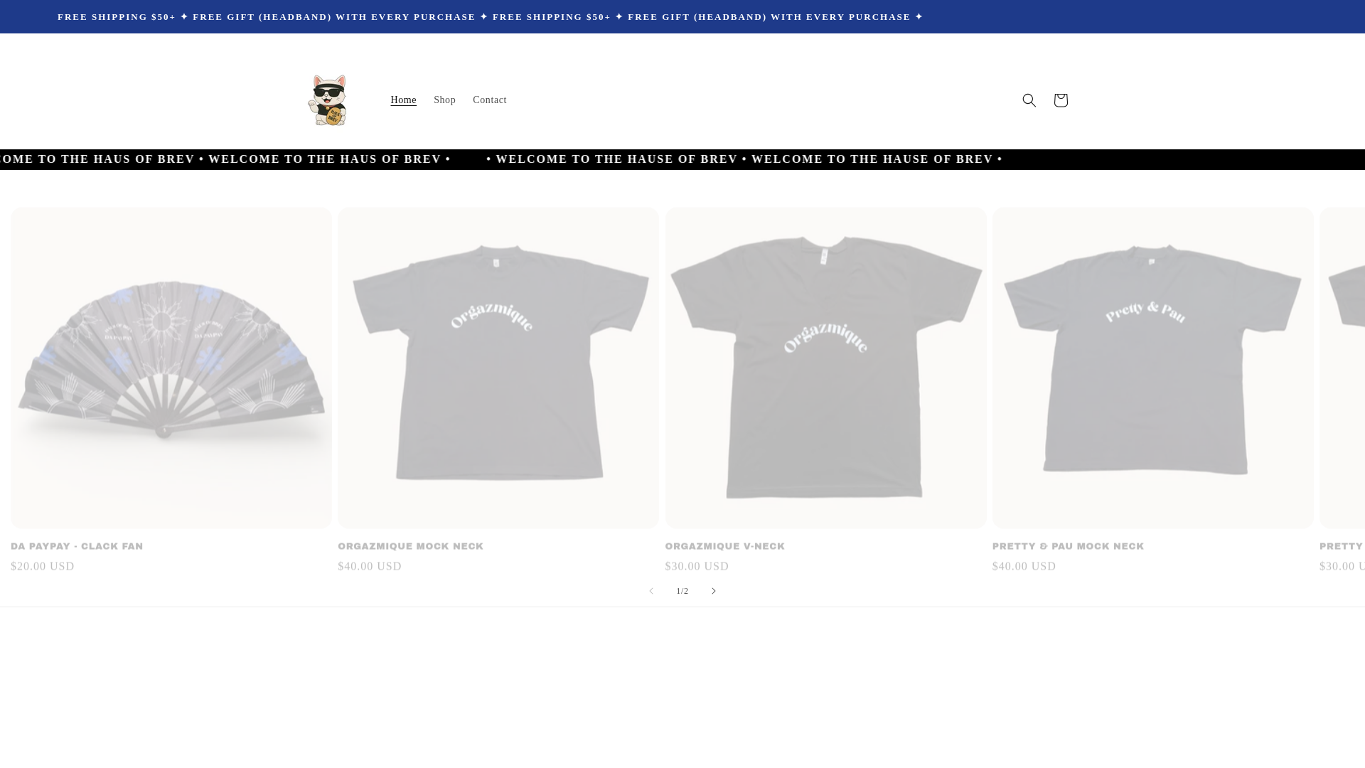 website screenshot of https://hausofbrev.com/