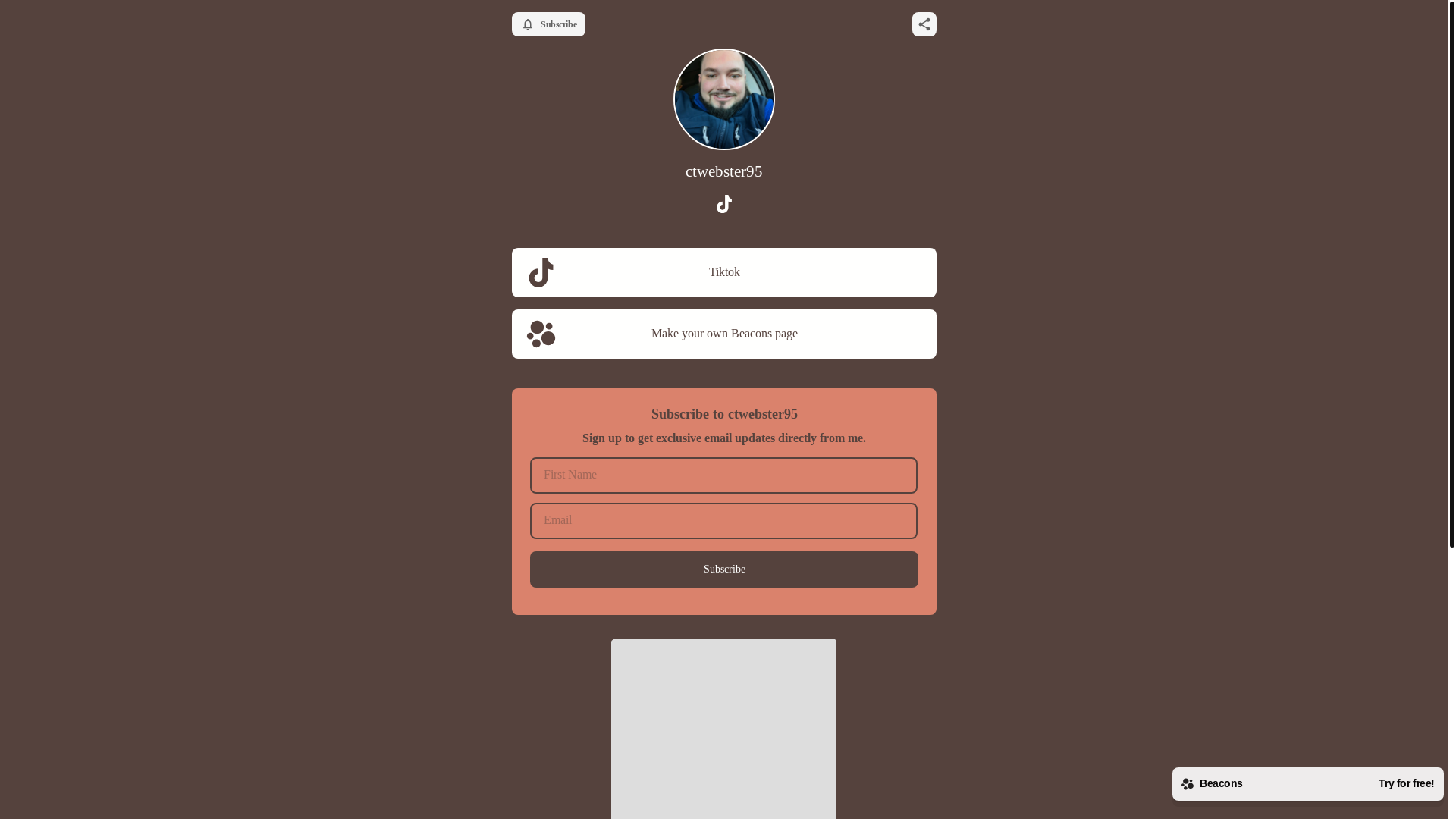 website screenshot of https://ctwebster95.com/