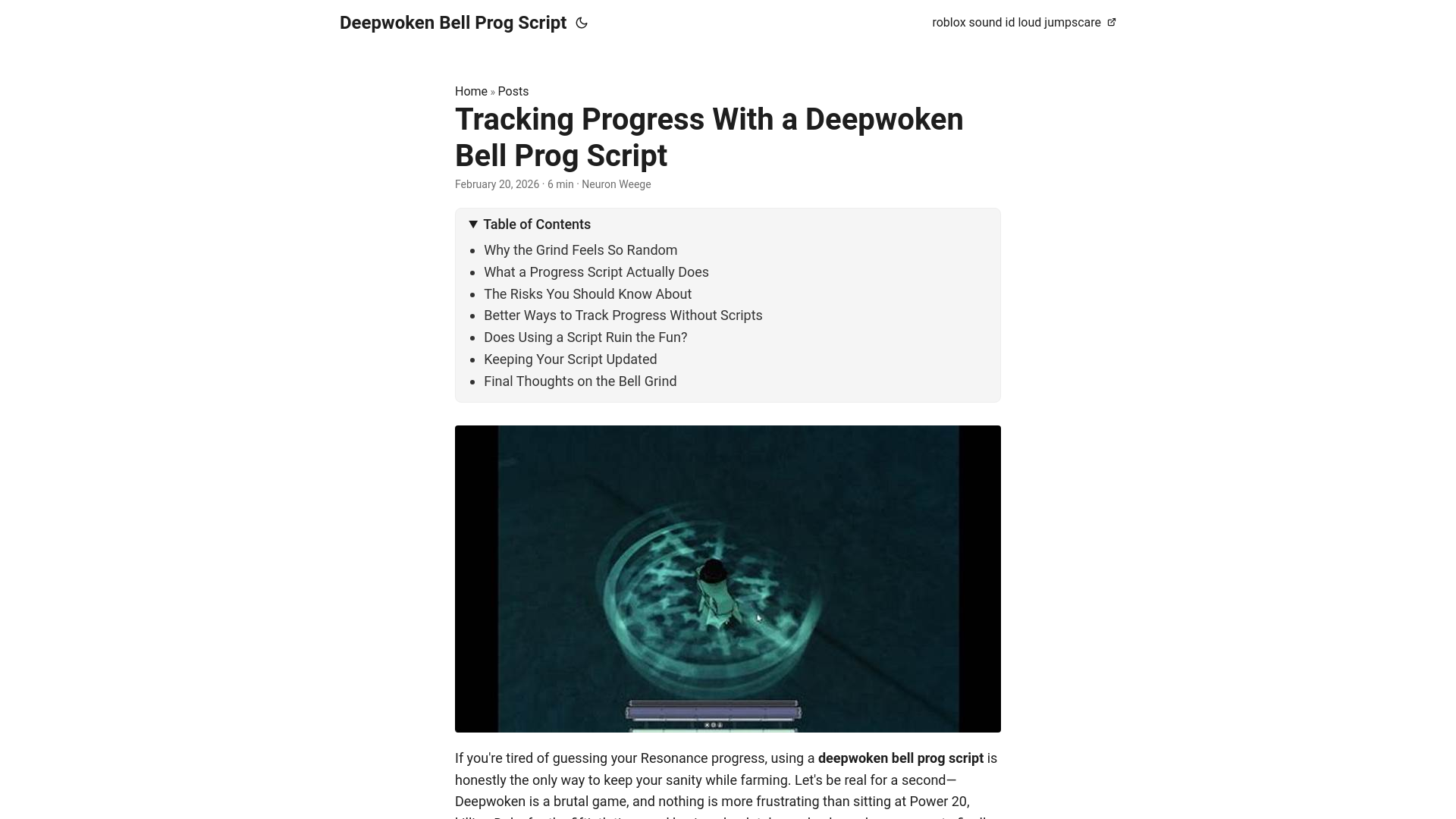 website screenshot of https://deepwoken-bell-prog-script.pages.dev/