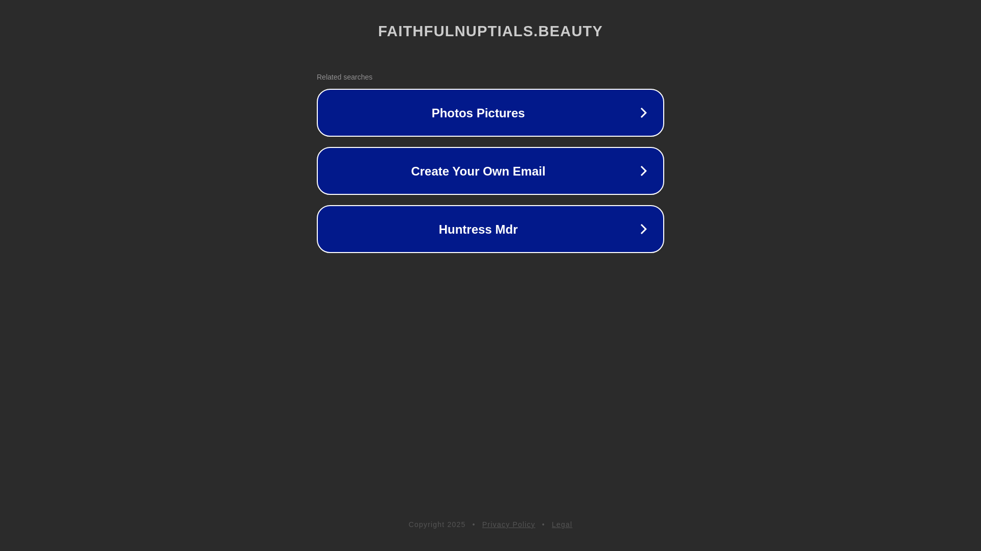 website screenshot of https://faithfulnuptials.beauty/