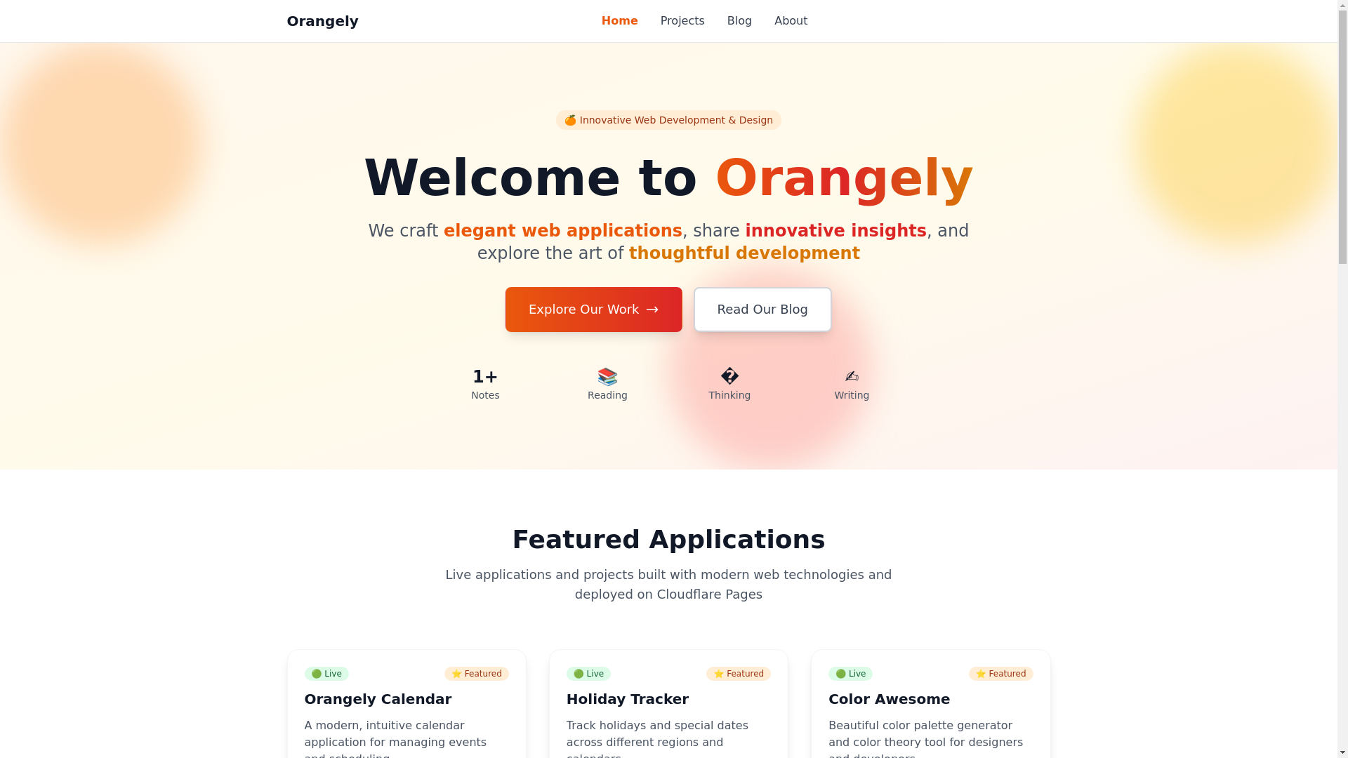 website screenshot of https://orangely-home.pages.dev/