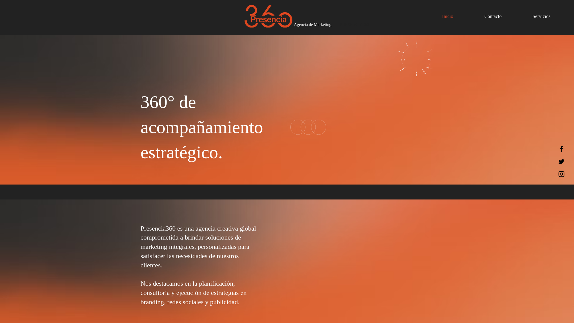 website screenshot of https://presencia360.net