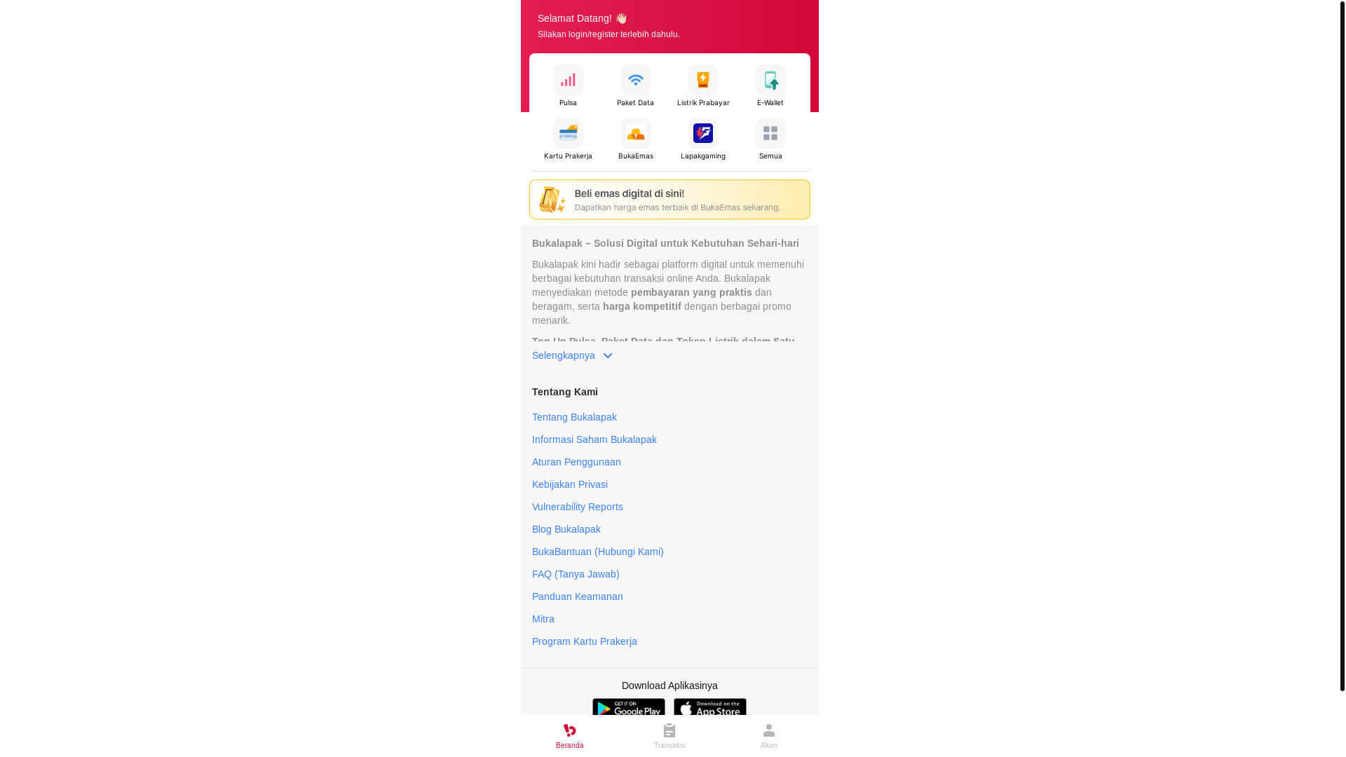 website screenshot of https://www.bukalapak.com/