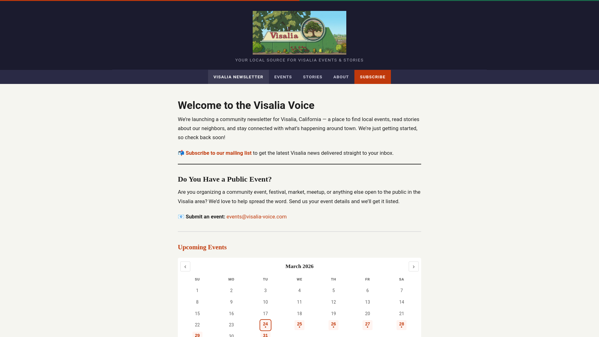 website screenshot of https://visalia-voice.com/