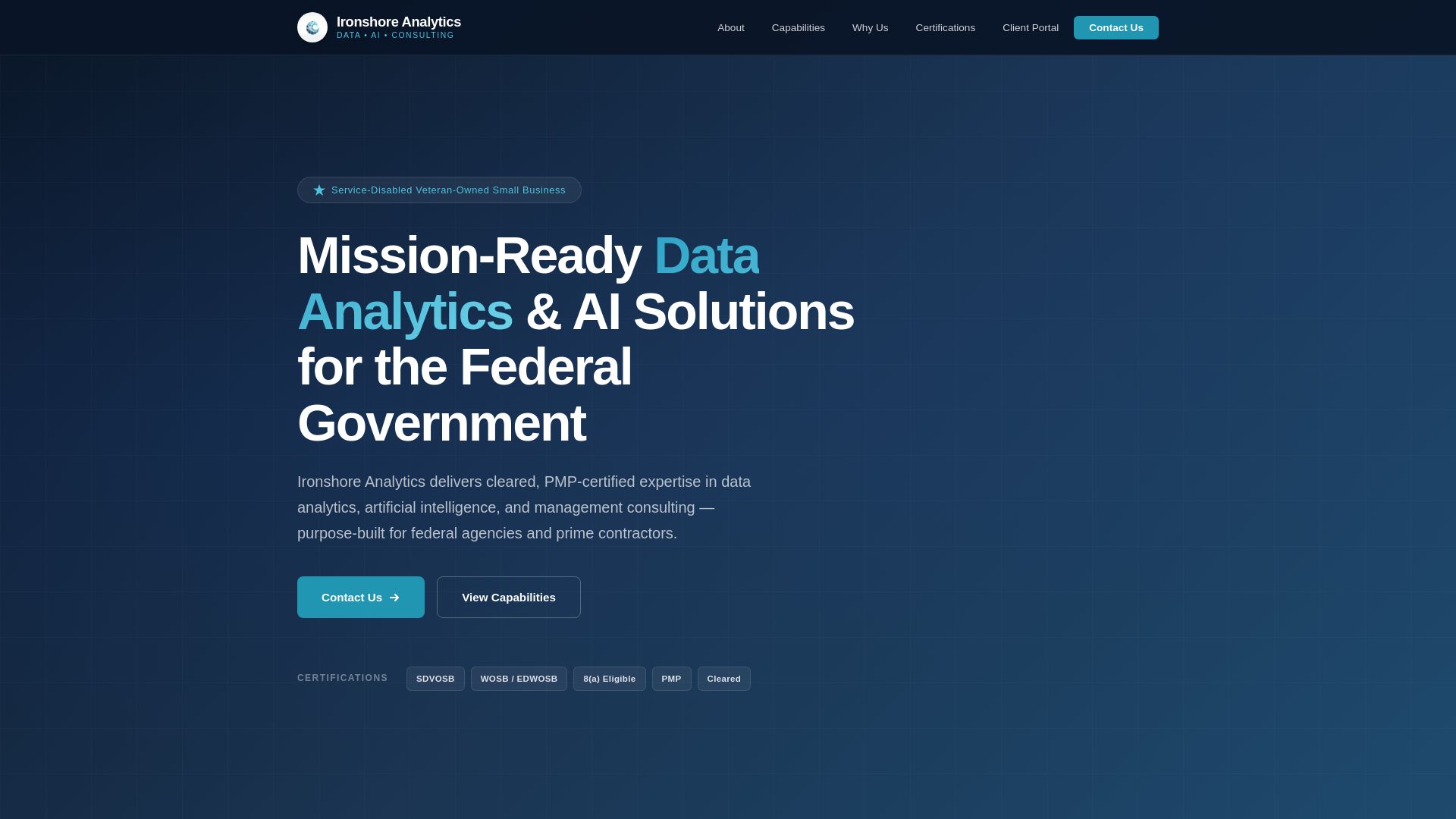 website screenshot of https://ironshore-site.pages.dev/