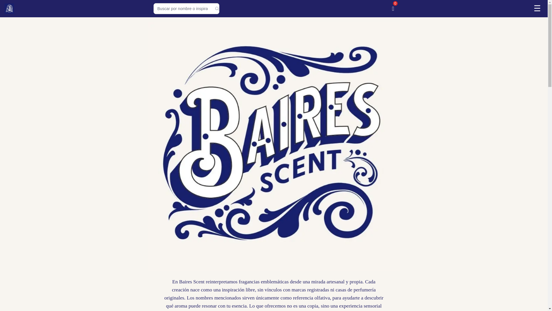 website screenshot of https://bairesscent.lat/