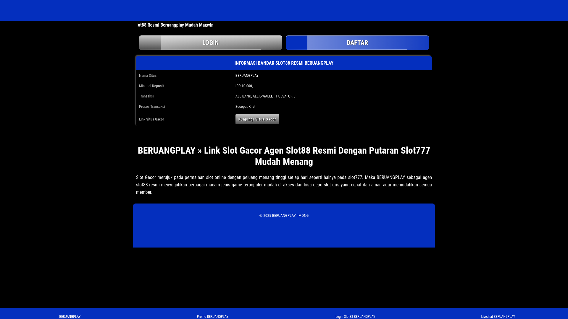 website screenshot of https://pejuang-pageone-situsslot88.pages.dev/