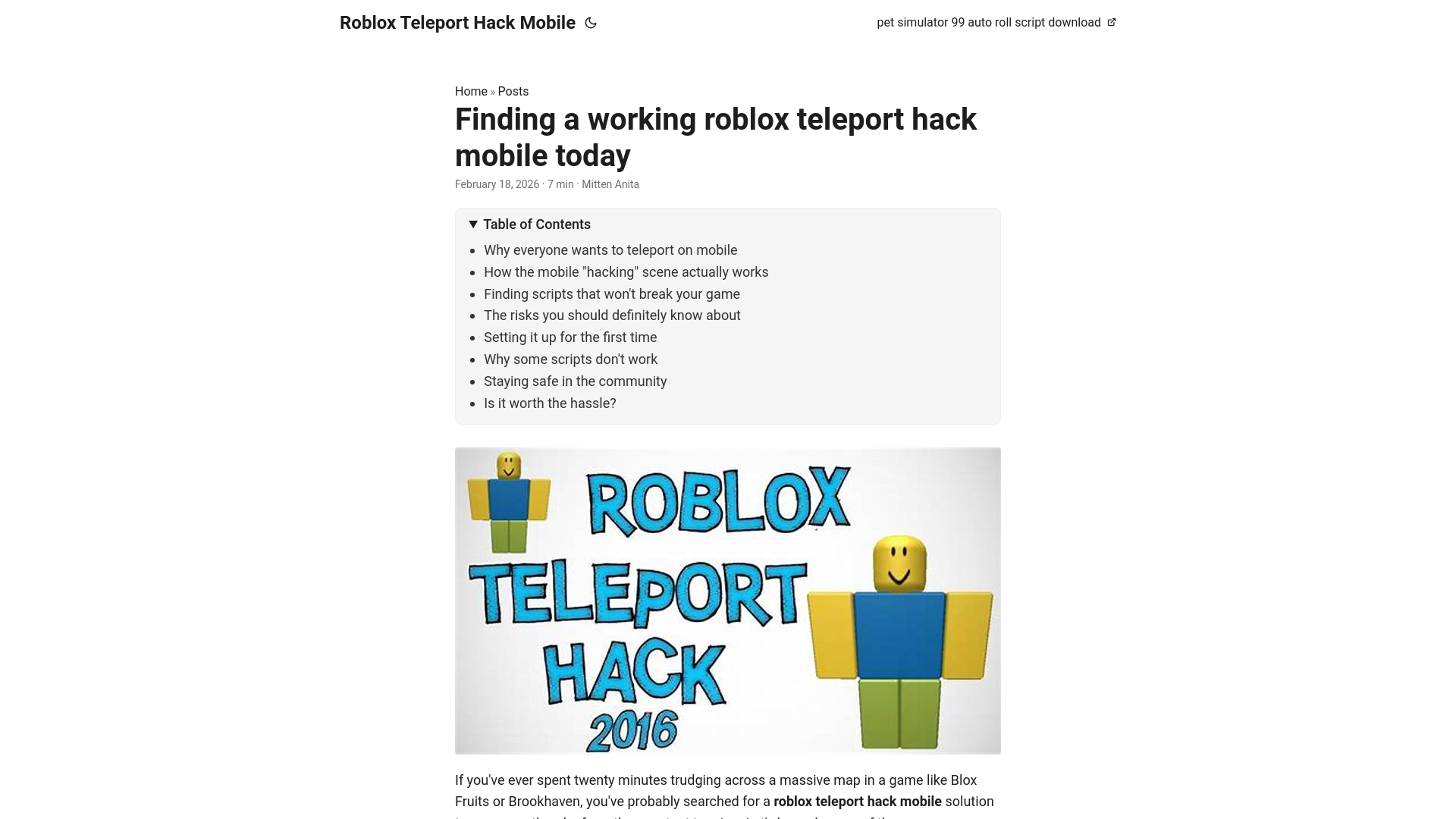 website screenshot of https://roblox-teleport-hack-mobile.pages.dev/