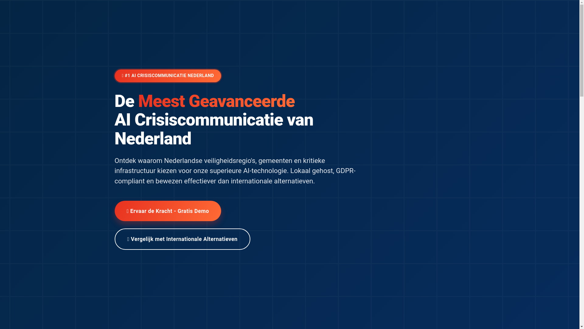 website screenshot of https://ai-crisiscommunicatie.nl/
