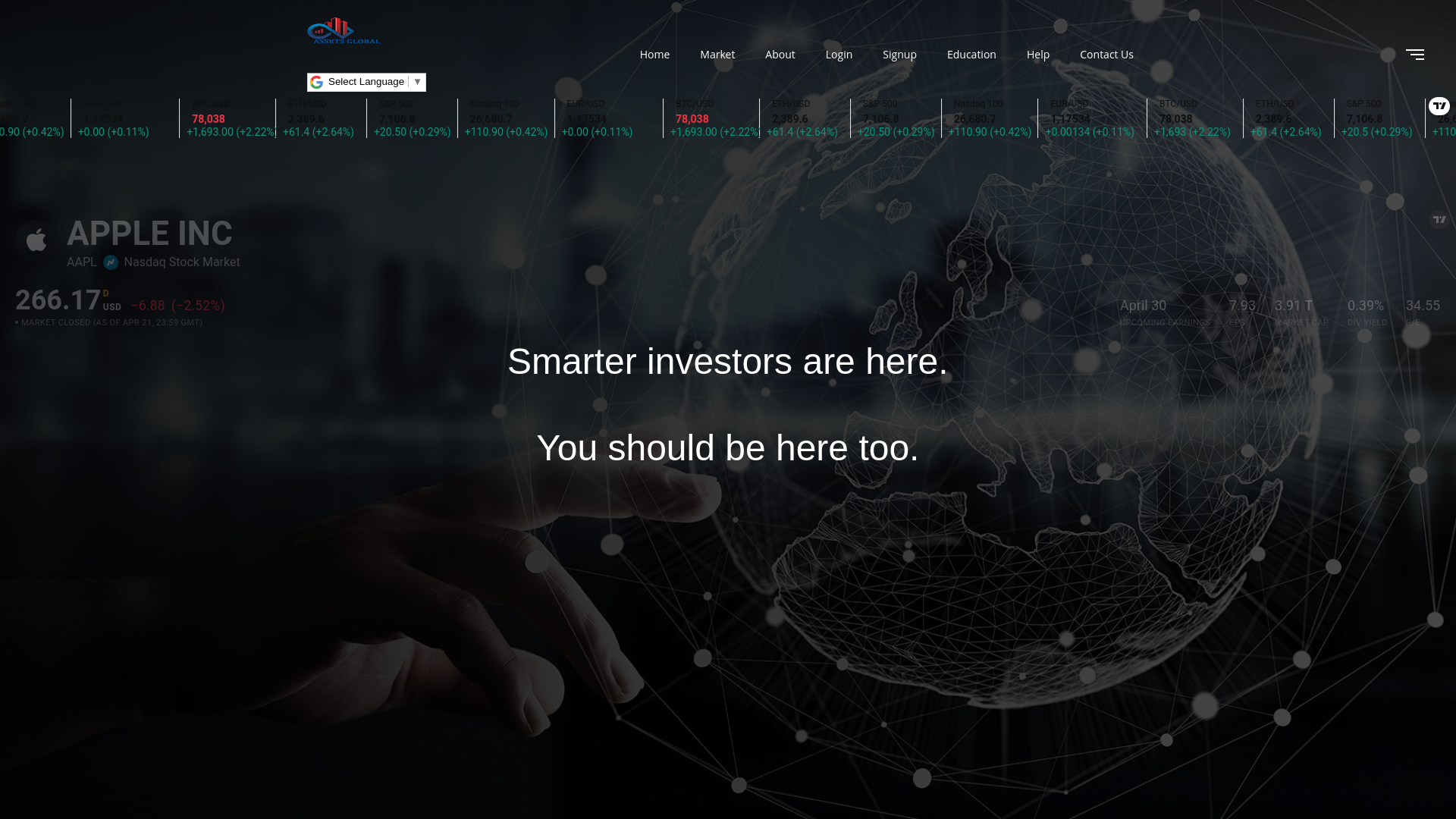 website screenshot of http://assets-global.org/
