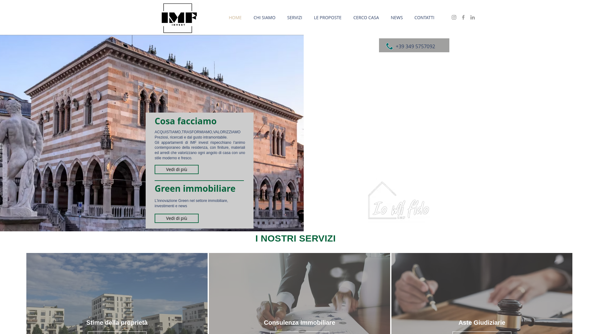 website screenshot of https://imfinvest.it/