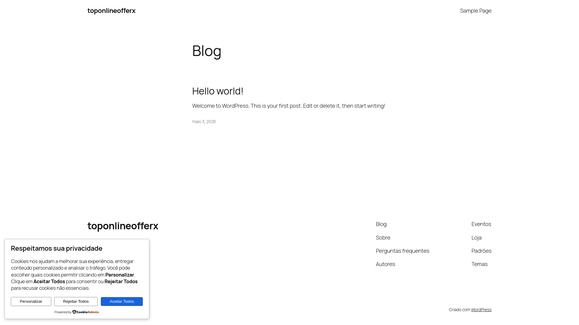 website screenshot of https://toponlineofferx.com/
