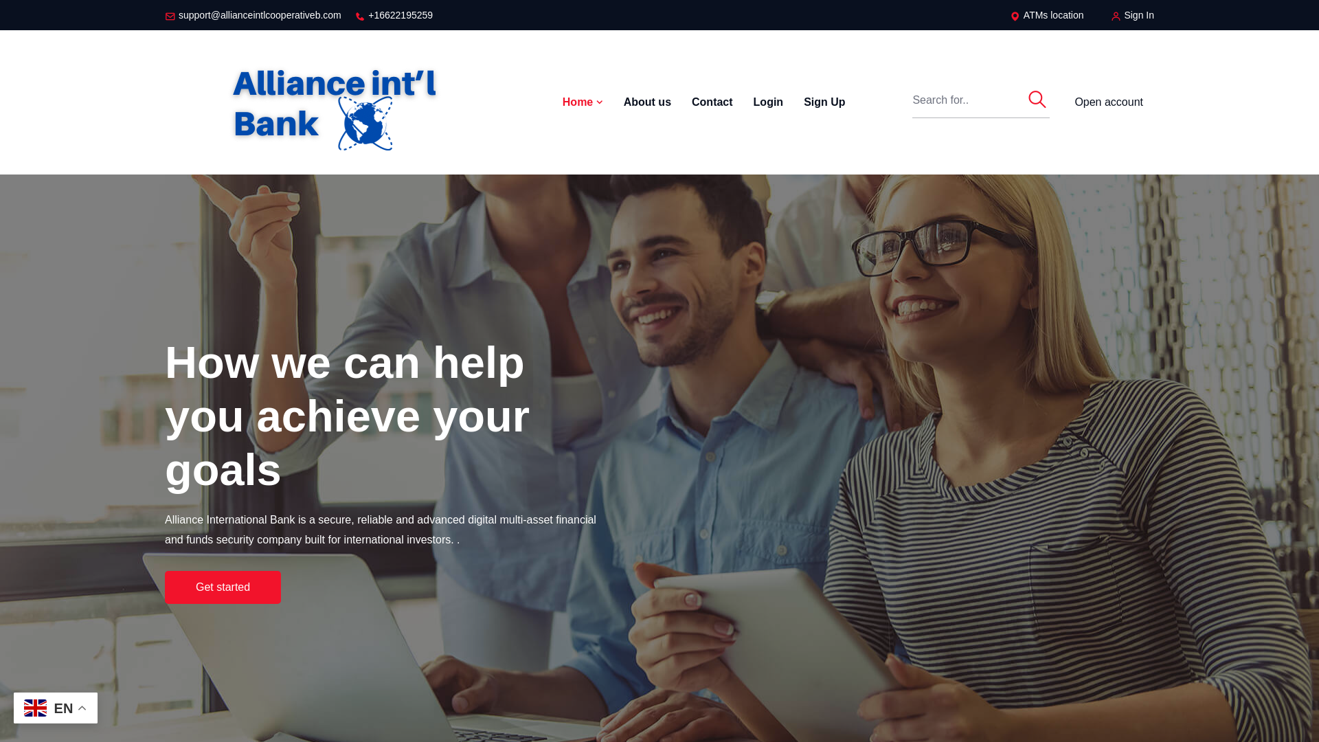website screenshot of https://allianceintlcooperativeb.com/