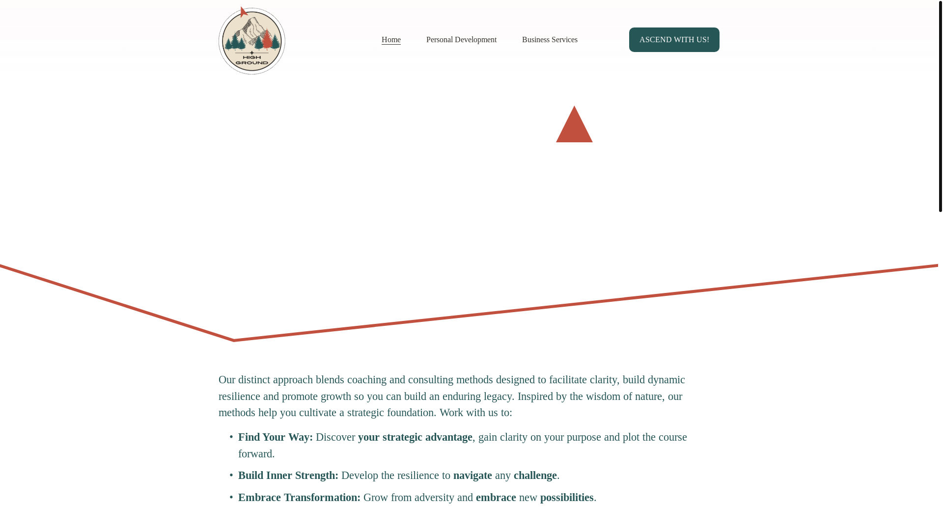 website screenshot of https://highgroundstrategic.services/