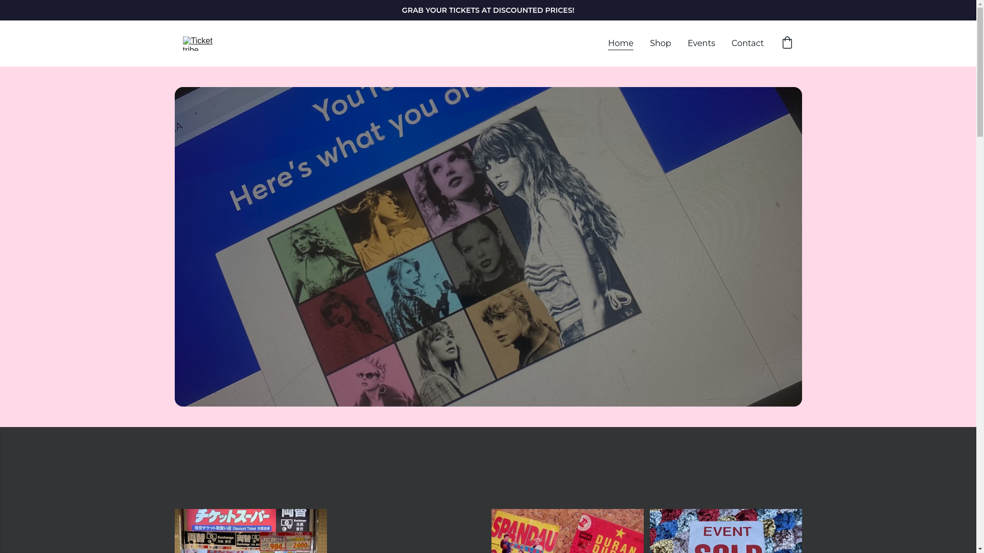 website screenshot of https://tickettribe.store/