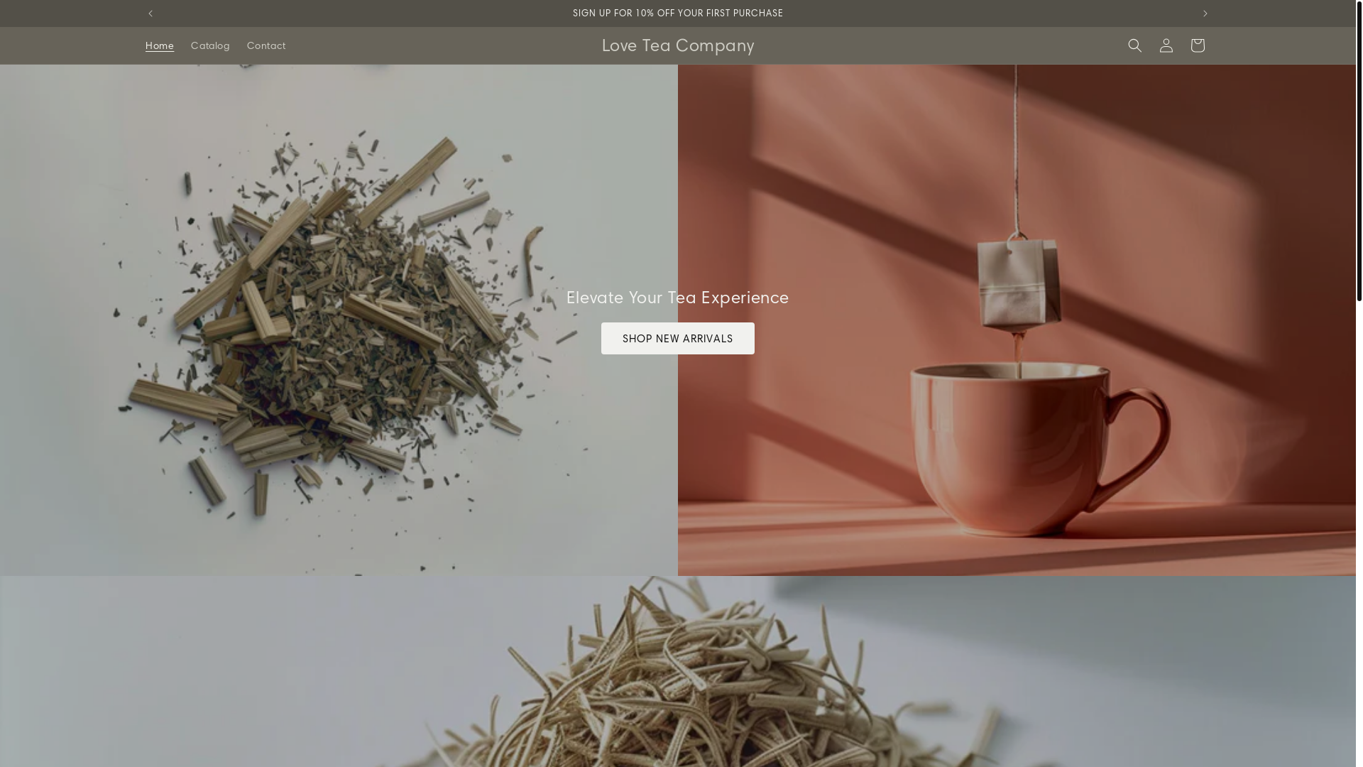website screenshot of https://loveteacompany.com/