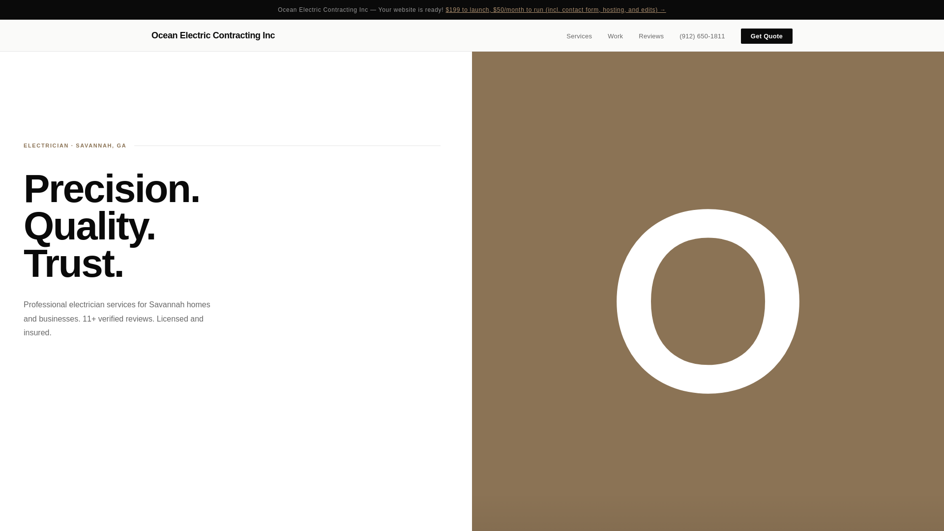 website screenshot of https://ocean-electric-contracting-inc-demo.pages.dev/