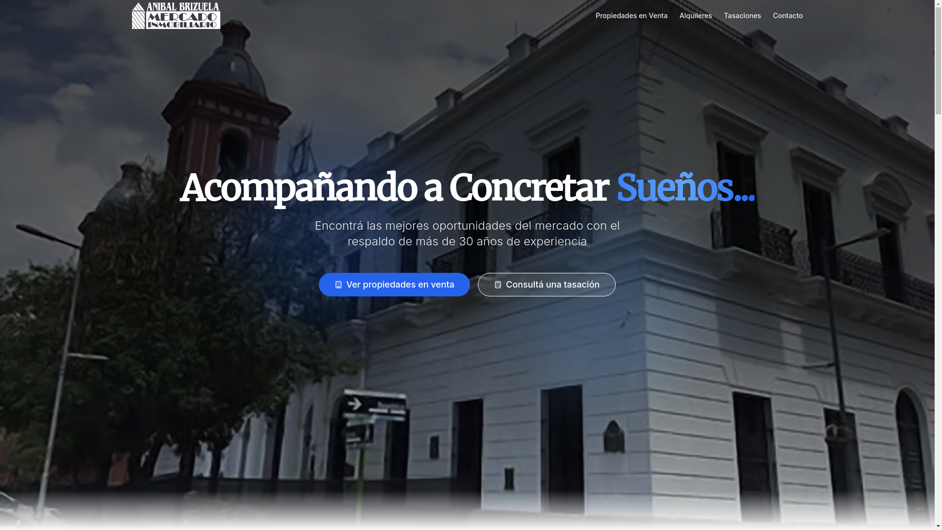 website screenshot of https://inmobiliariaanibalbrizuela.com/