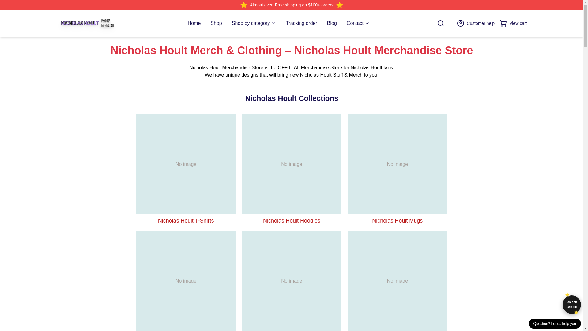 website screenshot of https://nicholashoult.shop/