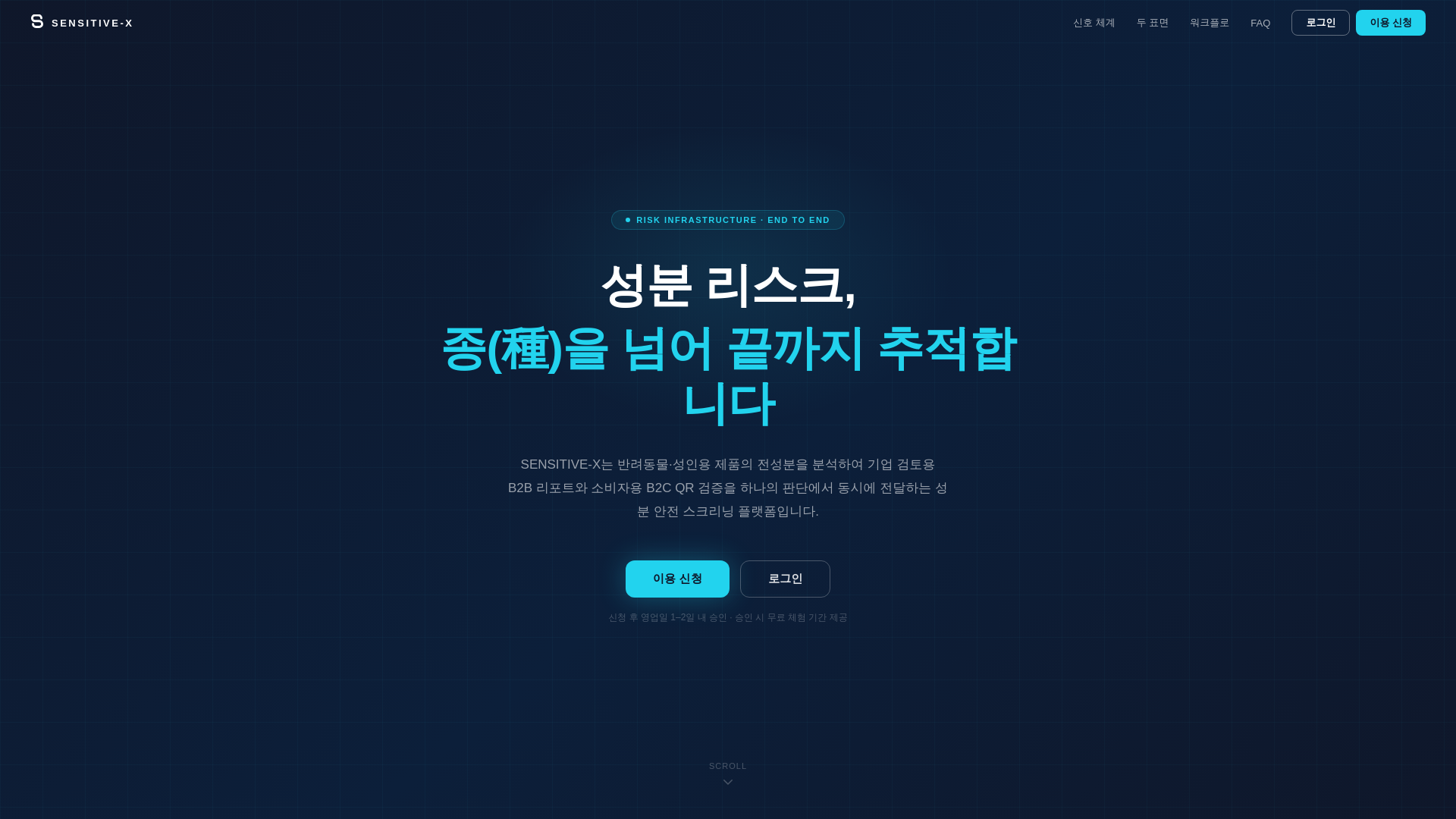 website screenshot of https://sensitive-x.com