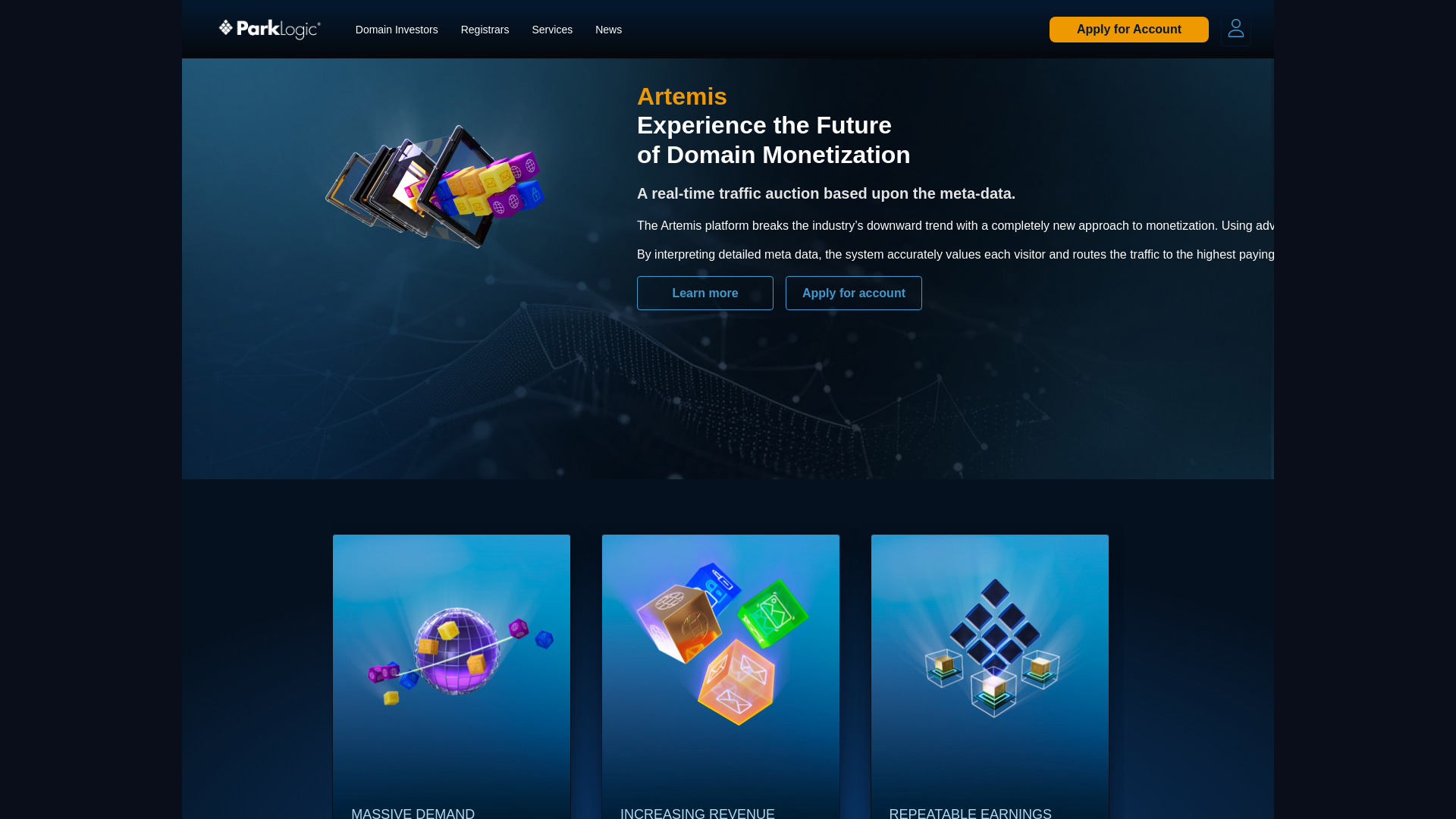 website screenshot of https://parklogic.com/