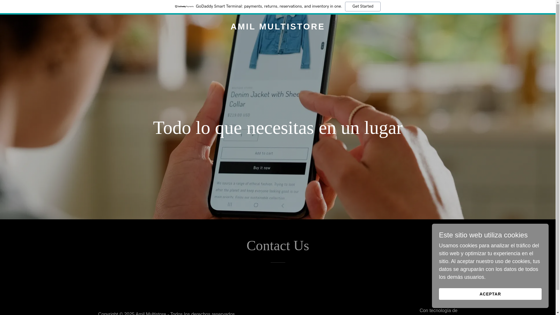 website screenshot of https://amilmultistore.com/