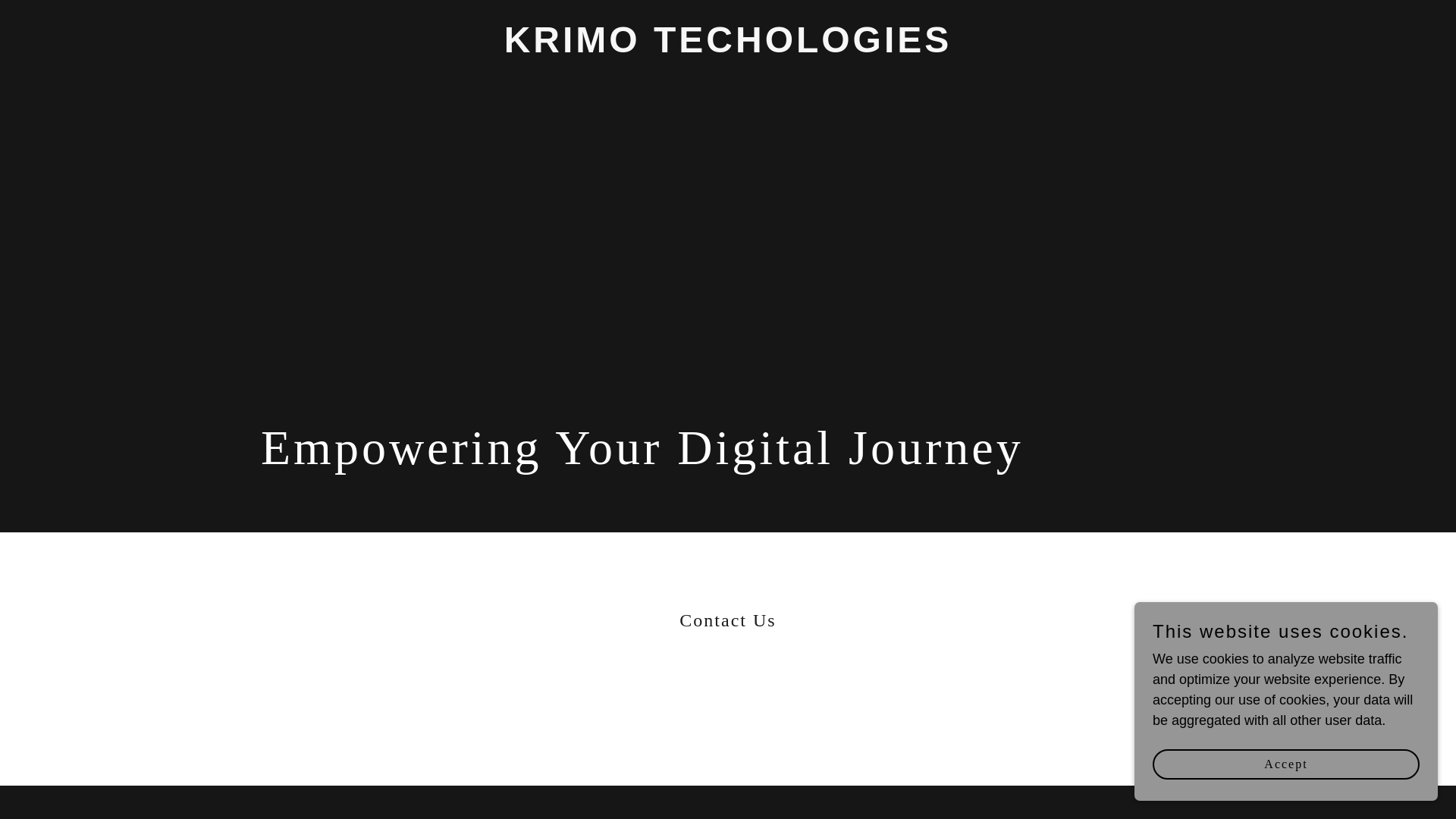 website screenshot of https://krimoutechnologies.com