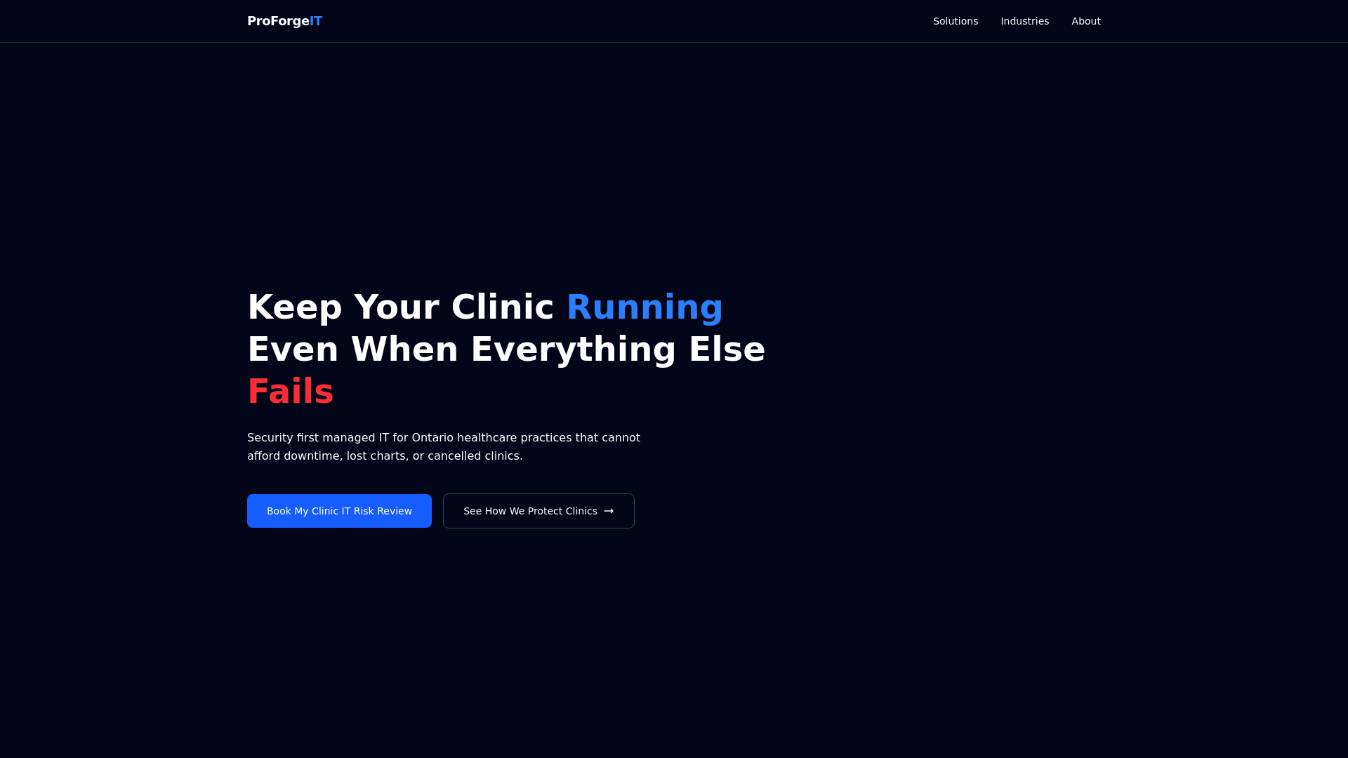 website screenshot of https://proforgeit.pages.dev/