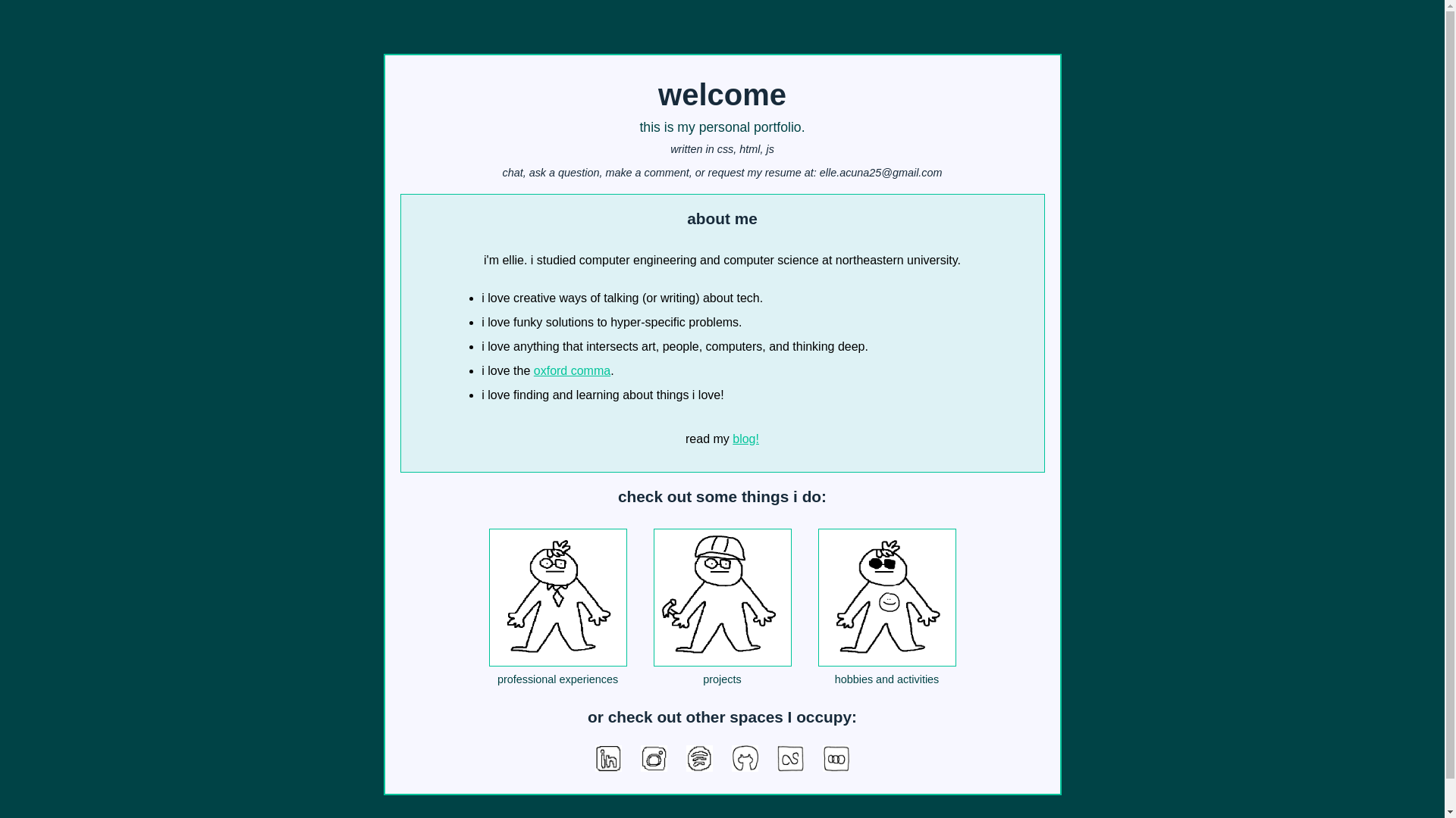 website screenshot of https://elliewebsite-ellematata.pages.dev/