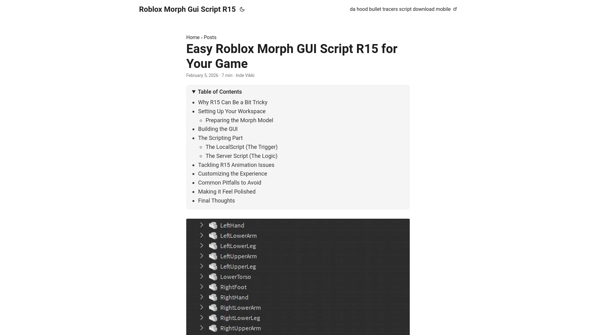 website screenshot of https://roblox-morph-gui-script-r15.pages.dev/