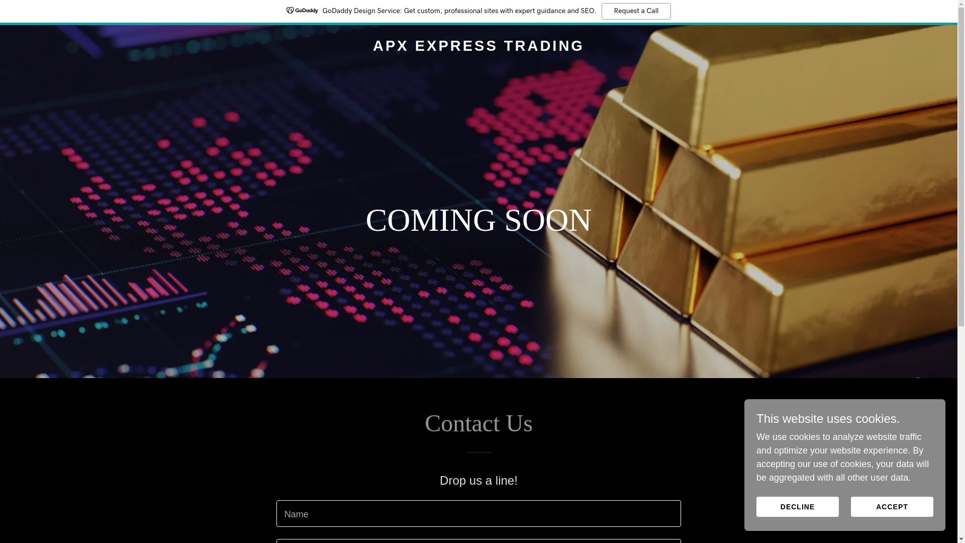 website screenshot of https://apxexpresstrading.com/