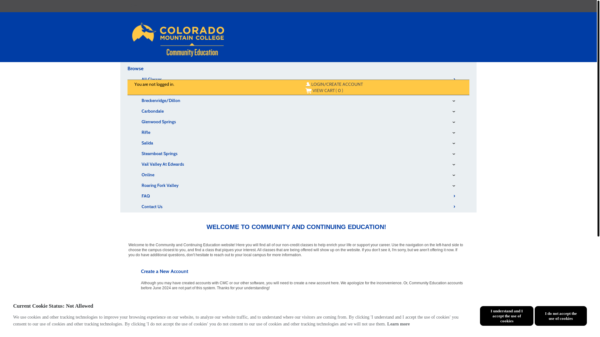website screenshot of https://coloradomtn.augusoft.net/