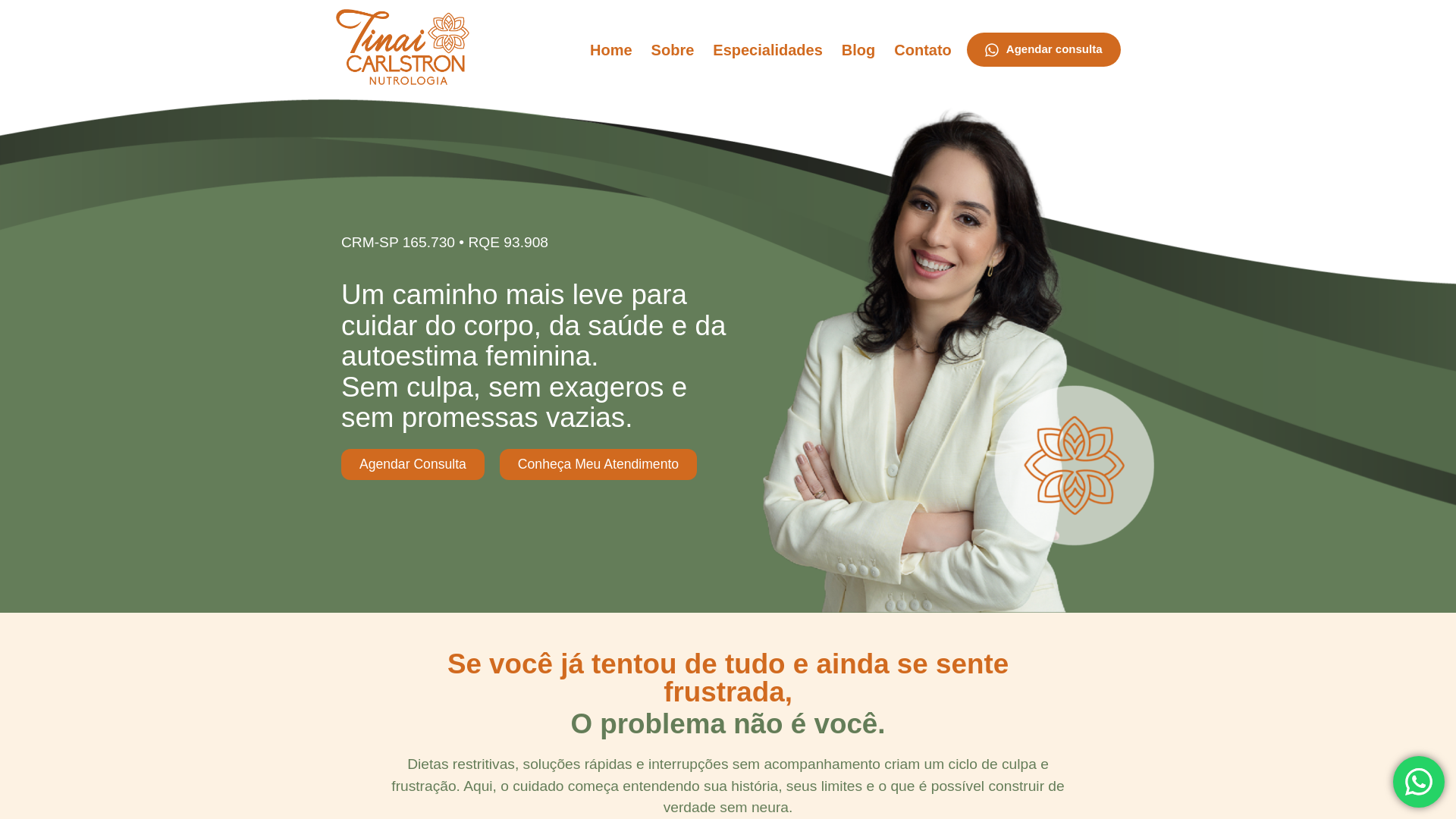 website screenshot of https://dratinai.com.br/