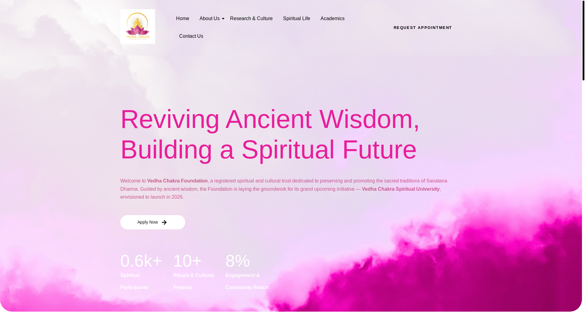 website screenshot of https://vedhachakra.com/
