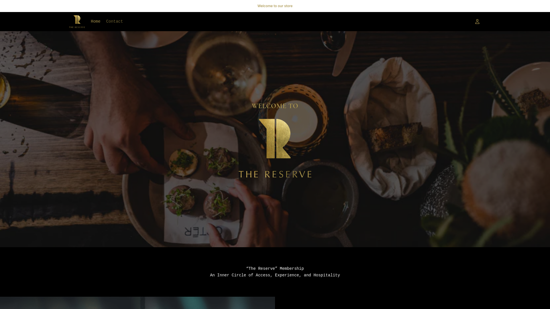 website screenshot of https://the-reserve.vip/