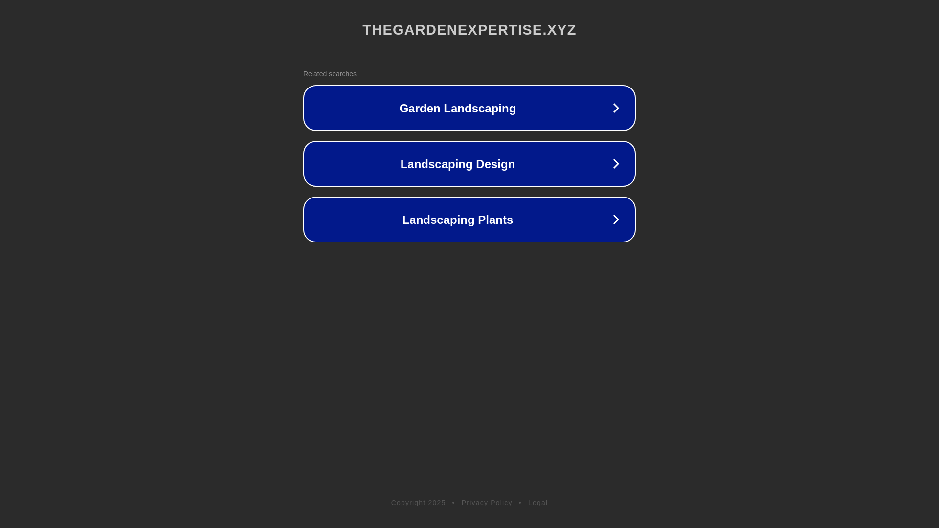 website screenshot of https://thegardenexpertise.xyz/