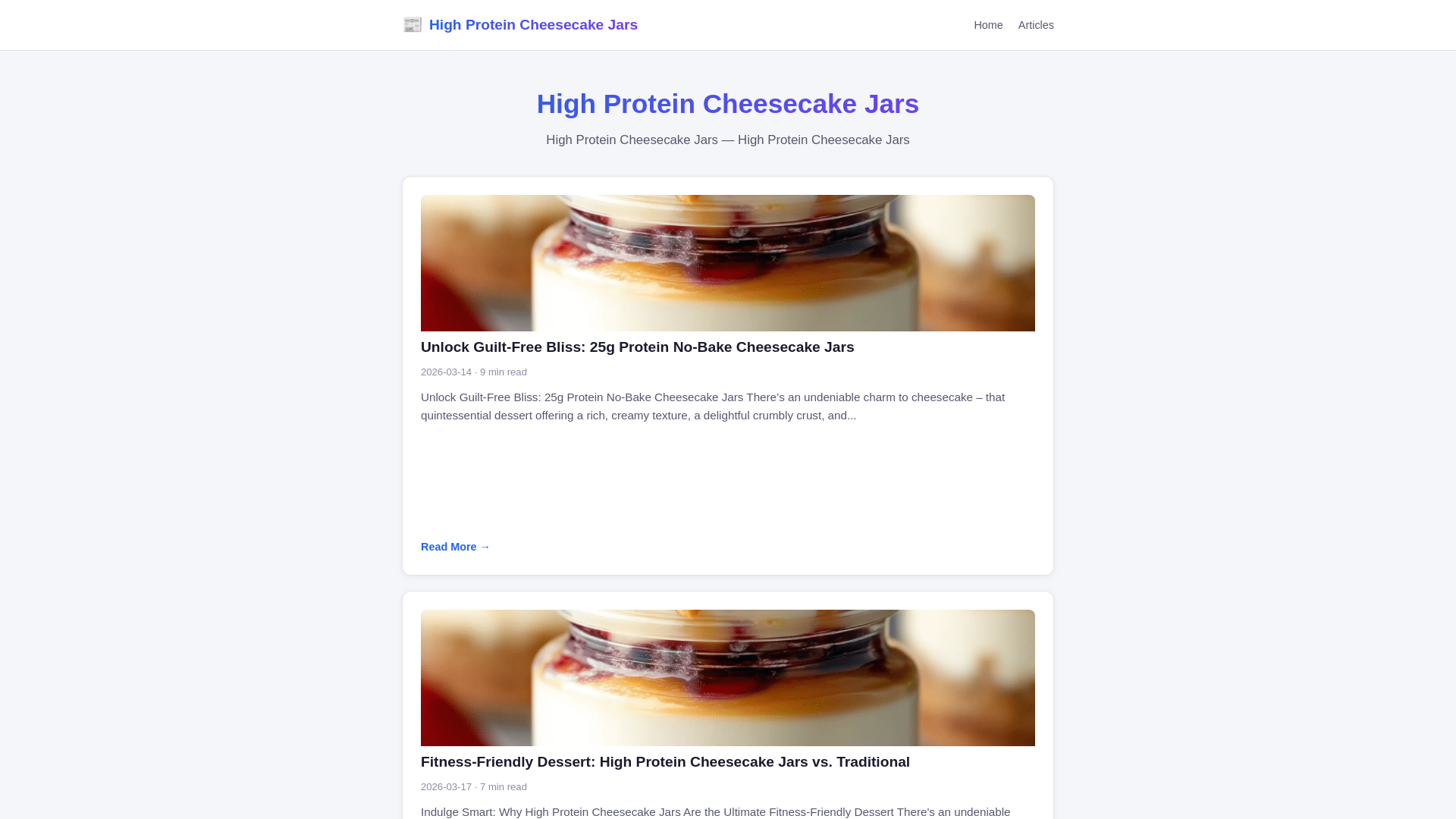 website screenshot of https://high-protein-cheesecake-jars.pages.dev/