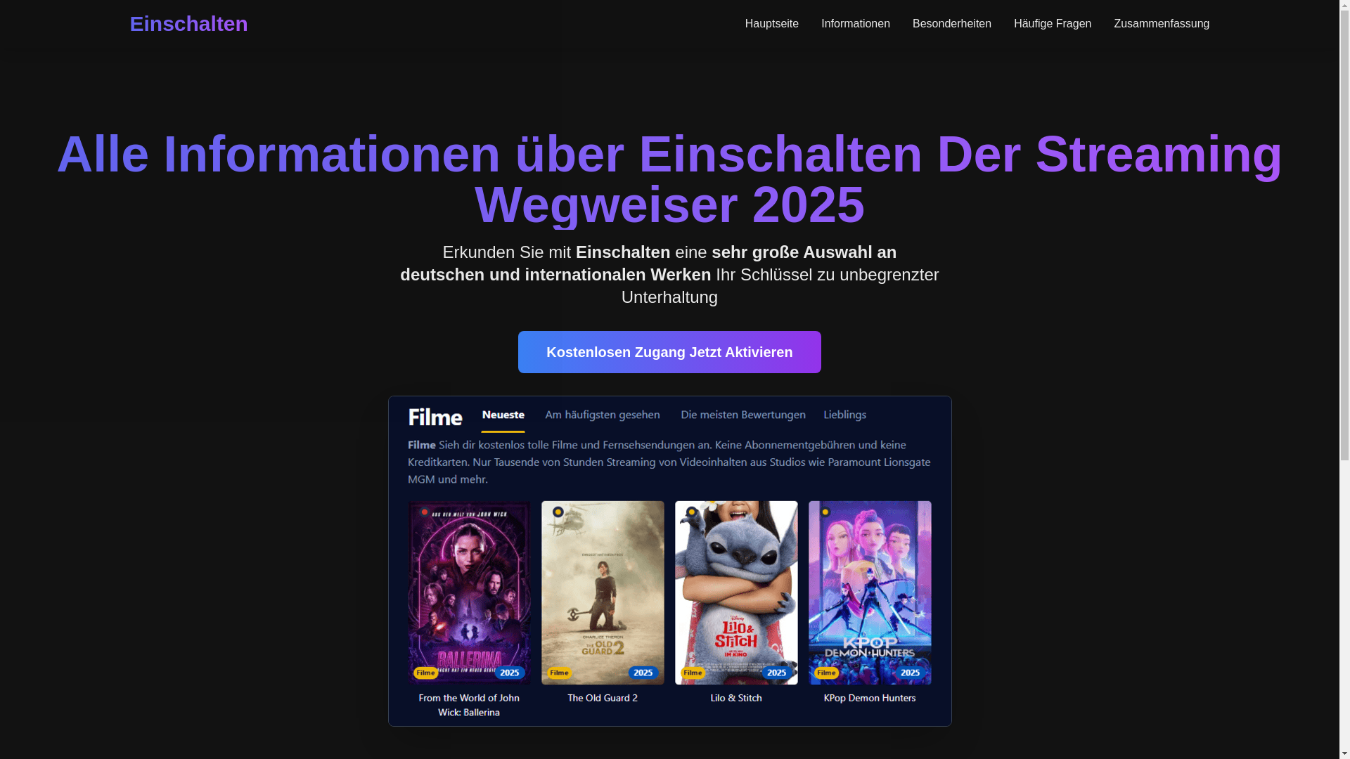 website screenshot of https://einschalten-398t.pages.dev/