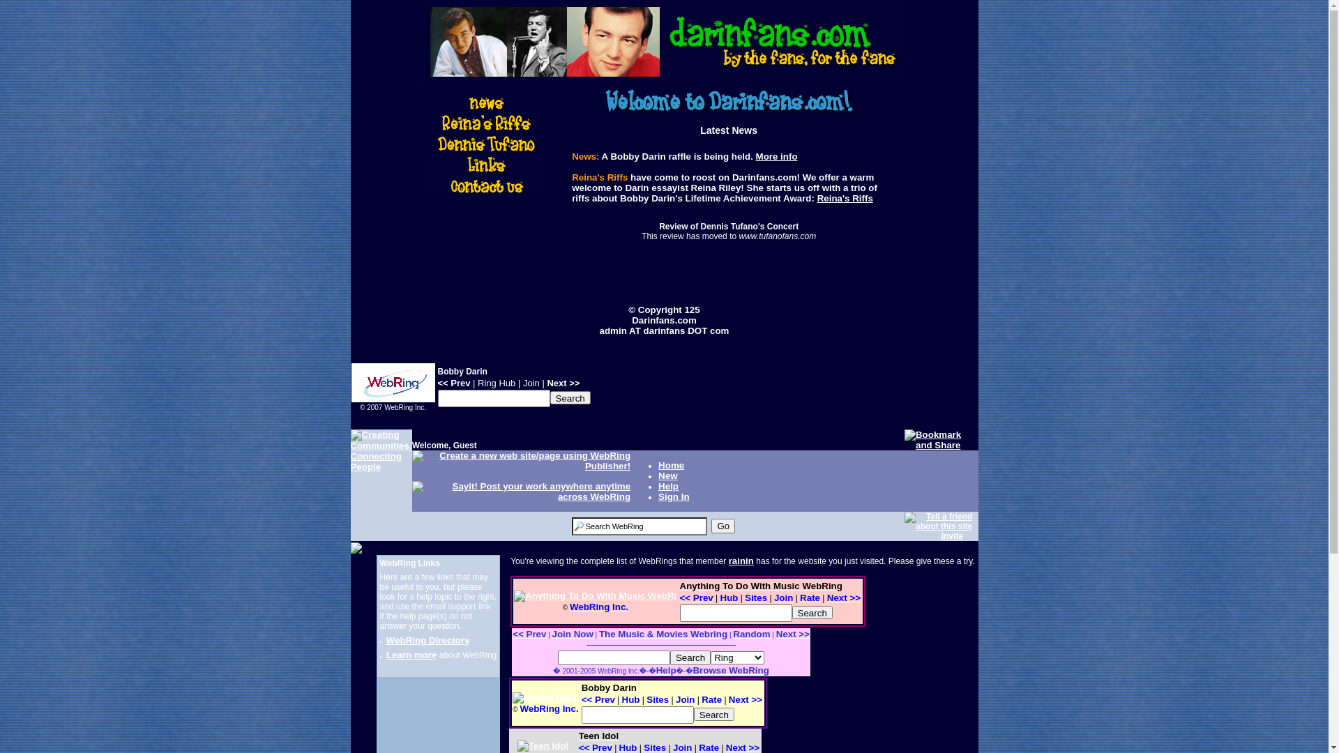 website screenshot of https://darinfans.pages.dev/