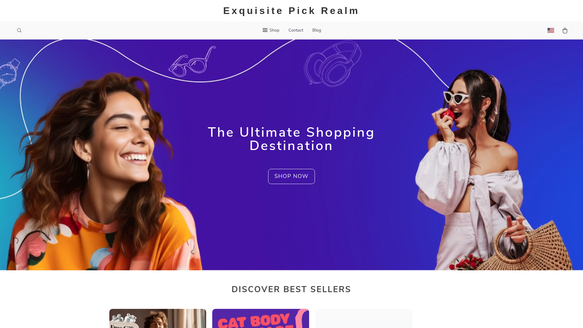 website screenshot of https://exquisitepickrealm.shop/