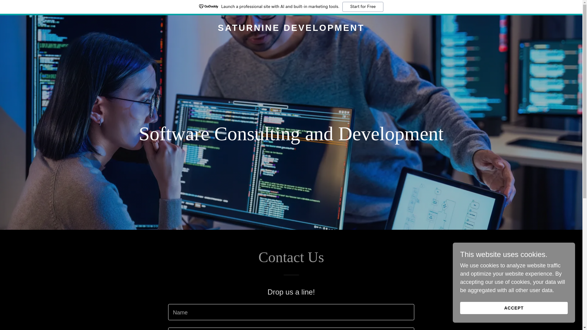 website screenshot of https://saturninedevelopment.com/