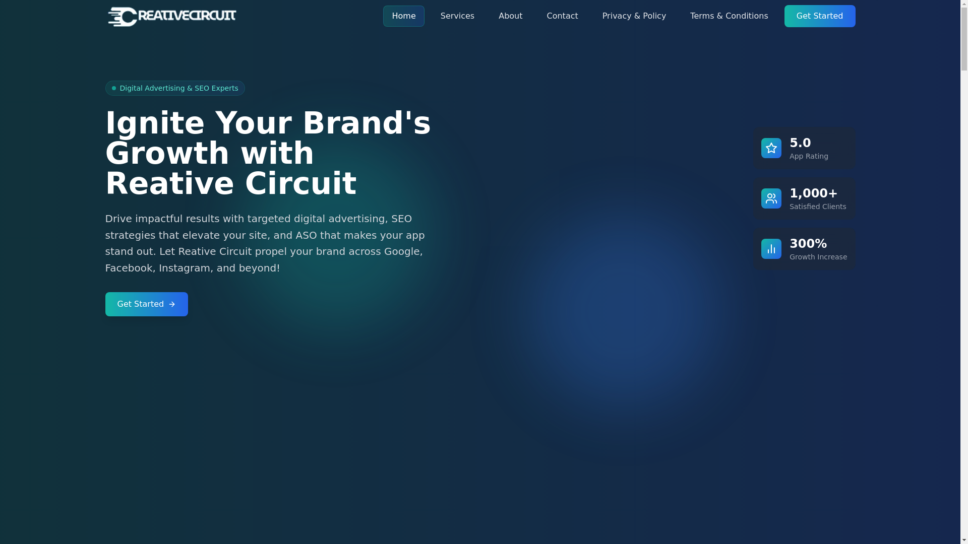 website screenshot of https://reativecircuit.site/